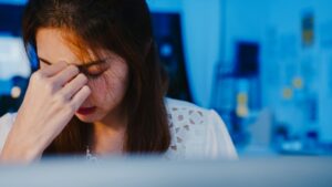 woman experiencing pms